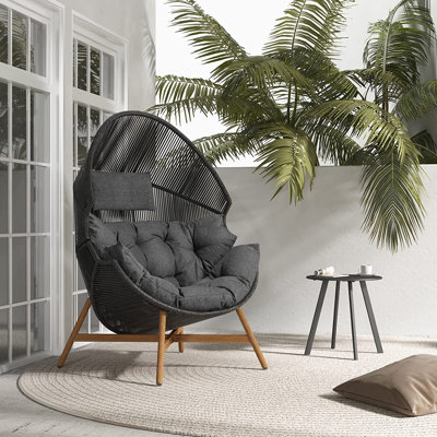 Gurganus cocoon patio chair with cushion sale